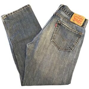 Levis 505 Regular Fit Straight Leg Mens Jeans 2013 Medium Wash 34x30‎ Zipper Fly